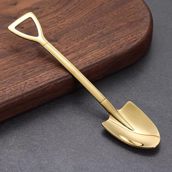Planet Gates 1 Golden Pointed Spatula 1/4pcs Stainless Steel Spoon, Spade Spoon, Dessert Spoon, Fruit Spoon, Iced Tea Spoon, Coffee Mixing Spoon, Jam Spoon, Ice Cream Spoon, Salad Spoon, Dressing Spoon, Specialty Spoon, Kitchen Utensils, Hotel Utensils