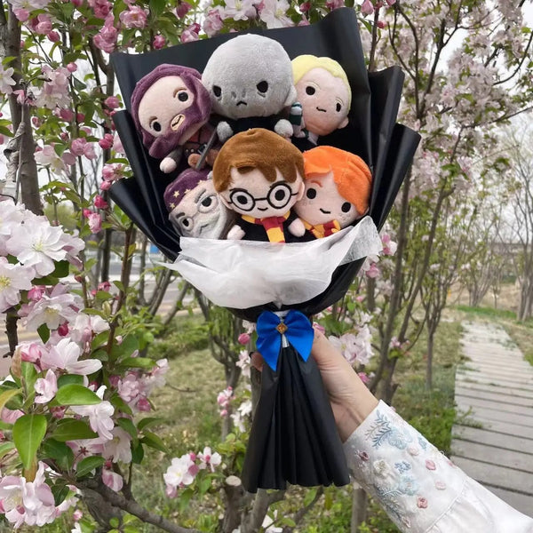 Planet Gates 1 Harry Potter Hermione RON Malfoy Voldemort Plush Toys Handmade Bouquet Creative Gifts for Kids Birthday Christmas Graduation