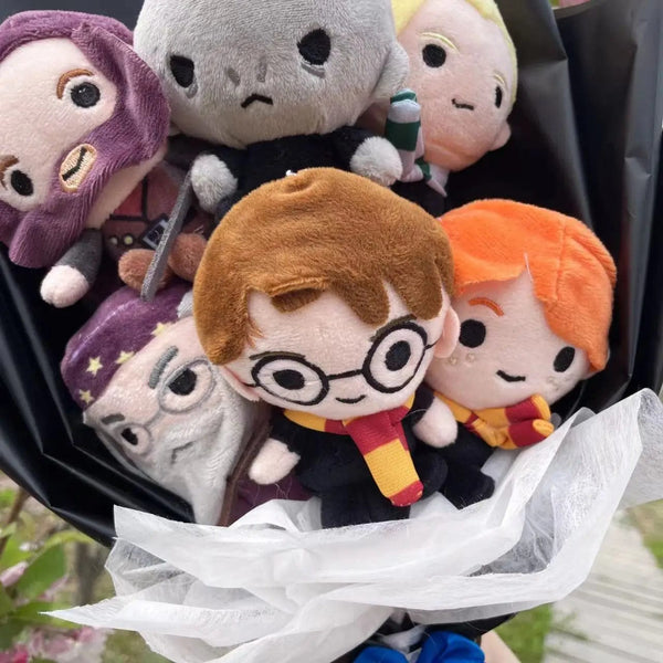 Planet Gates 1 Harry Potter Hermione RON Malfoy Voldemort Plush Toys Handmade Bouquet Creative Gifts for Kids Birthday Christmas Graduation