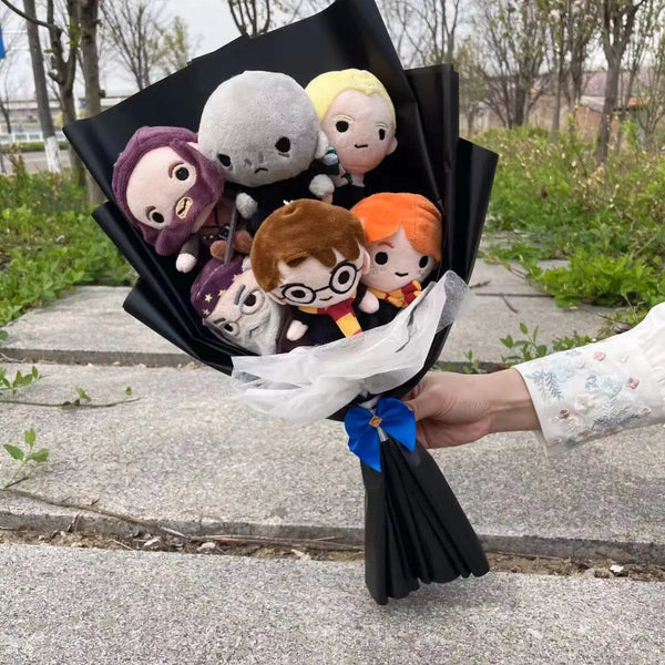 Planet Gates 1 Harry Potter Hermione RON Malfoy Voldemort Plush Toys Handmade Bouquet Creative Gifts for Kids Birthday Christmas Graduation