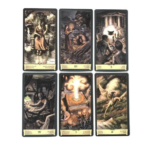 Planet Gates 1 Hot sale Dark Grimoire Tarot Oracle Card Fate Divination Prophecy Card Family Party Game Tarot 78 Card Deck PDF Guide