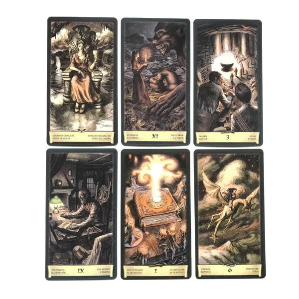 Planet Gates 1 Hot sale Dark Grimoire Tarot Oracle Card Fate Divination Prophecy Card Family Party Game Tarot 78 Card Deck PDF Guide