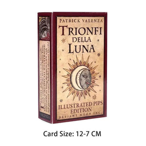 Planet Gates 1 Hot sales 12-7 CM Deck: Moon Tarot Della Luna Deck Fate Divination Prophecy Card Family Party Game Toy Tarot Brochure Guide