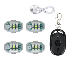 Planet Gates 1 IN 4 Highlight Wireless Remote Control LED Strobe Light Drone Strobe Light Aircraft Strobe Lights Flash Position Wireless Light