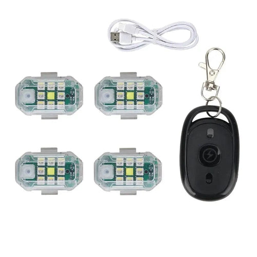 Planet Gates 1 IN 4 Highlight Wireless Remote Control LED Strobe Light Drone Strobe Light Aircraft Strobe Lights Flash Position Wireless Light