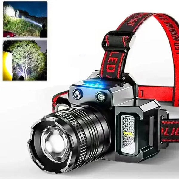 Planet Gates 1 LED Sensor Headlamp Camping Search Light Head Flashlight Rechargeable Powerful Head Lamp Front Lanterns Headlights 5 Styles