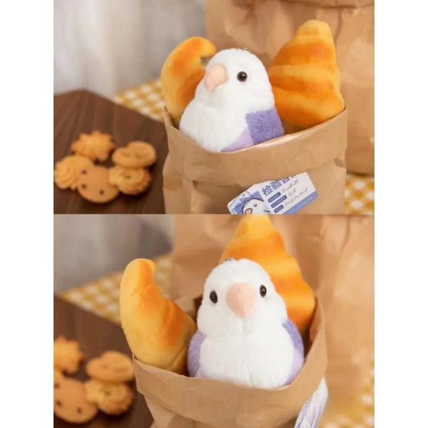 Planet Gates 1 Lovebird Parrot High Fidelity Peony Parrot Plushie Budgerigar Budgie Plush Toys Lifelike Animals Simulation Stuffed Doll Toy