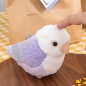 Planet Gates 1 Lovebird Parrot High Fidelity Peony Parrot Plushie Budgerigar Budgie Plush Toys Lifelike Animals Simulation Stuffed Doll Toy