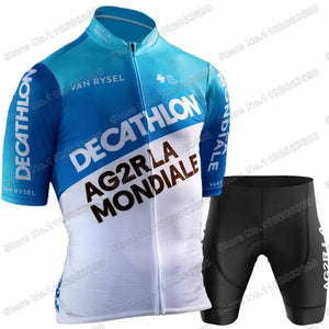 Planet Gates 1 / M 2024 AG2R Cycling Jersey Set Summer France Pro Team Cycling Clothing Men Road Bike Shirt Suit Bicycle Bib Shorts MTB Maillot