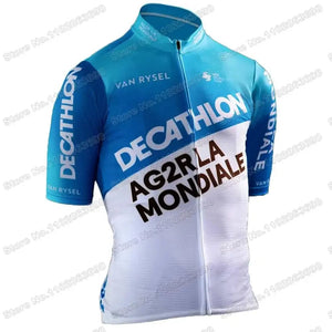 Planet Gates 1 / M 2024 AG2R Cycling Jersey Set Summer France Pro Team Cycling Clothing Men Road Bike Shirt Suit Bicycle Bib Shorts MTB Maillot