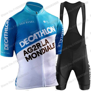 Planet Gates 1 / M 2024 AG2R Cycling Jersey Set Summer France Pro Team Cycling Clothing Men Road Bike Shirt Suit Bicycle Bib Shorts MTB Maillot