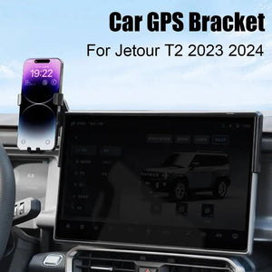 Planet Gates 1 mobile phone holder + 1 base For Jetour T2 2023 2024 Car Phone Holder Bracket GPS Stand Mobile Accessories T0B2