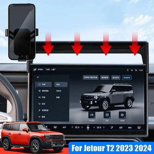 Planet Gates 1 mobile phone holder + 1 base For Jetour T2 2023 2024 Car Phone Holder Bracket GPS Stand Mobile Accessories T0B2