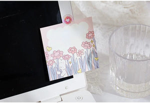 Planet Gates 1 Mr.Paper 100pcs/Bag Square Memo Pad Ins Fresh Artistic Flower Handbook Decoration Message-Leaving Note Stationery Supplies