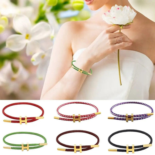 Planet Gates 1 Multicolor Bracelet Fashion No Fade Waterproof Wire Rope Stainless Steel DIY Handwoven Bracelet Couple