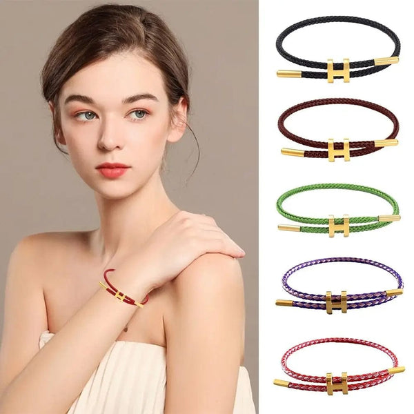 Planet Gates 1 Multicolor Bracelet Fashion No Fade Waterproof Wire Rope Stainless Steel DIY Handwoven Bracelet Couple