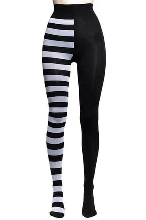 Planet Gates 1 / One Size FCCEXIO Striped Yoga Legging Women Print Goth Style Long Tights Casual Punk Ladies Sport High Waist Workout Elastic Leggings