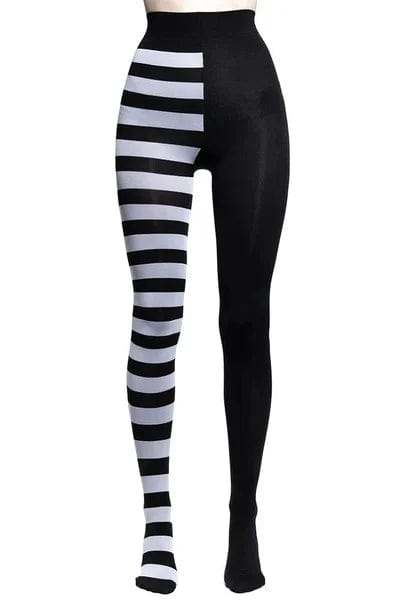 Planet Gates 1 / One Size FCCEXIO Striped Yoga Legging Women Print Goth Style Long Tights Casual Punk Ladies Sport High Waist Workout Elastic Leggings