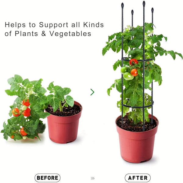 Planet Gates 1 Pack 1/2 Packs, Garden Trellis, Tomato Cage Tall Plant Support Climbing Vines Flowers Stands Cucumber Trellis Plant Cage & Supports For Vines, Vegetable, Flowers, Potted Plants