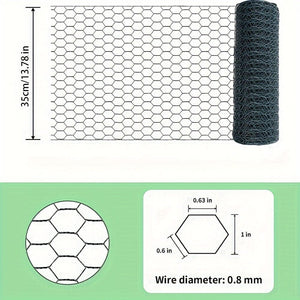 Planet Gates 1 Pack, Chicken Wire Poultry Wire Netting Hexagonal Galvanized Mesh Garden Fence Barrier For Pet Rabbit Chicken Fencing (PVC-Coated)