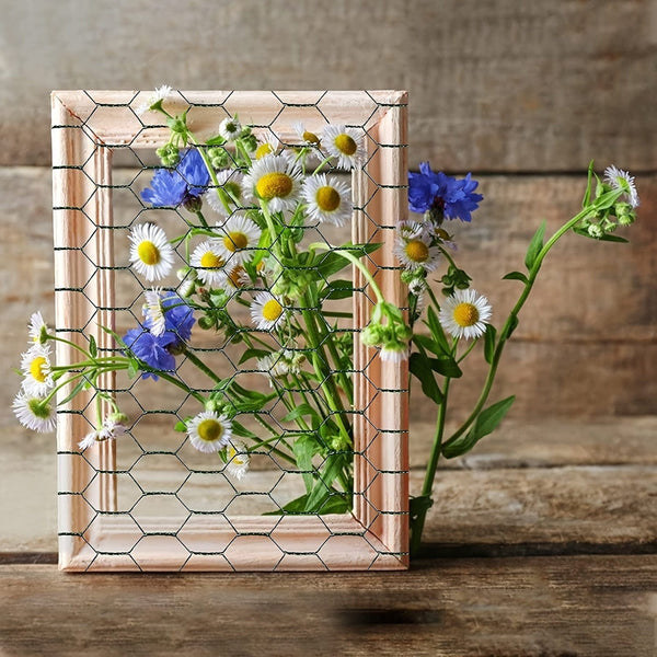 Planet Gates 1 Pack, Chicken Wire Poultry Wire Netting Hexagonal Galvanized Mesh Garden Fence Barrier For Pet Rabbit Chicken Fencing (PVC-Coated)