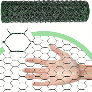 Planet Gates 1 Pack, Chicken Wire Poultry Wire Netting Hexagonal Galvanized Mesh Garden Fence Barrier For Pet Rabbit Chicken Fencing (PVC-Coated)