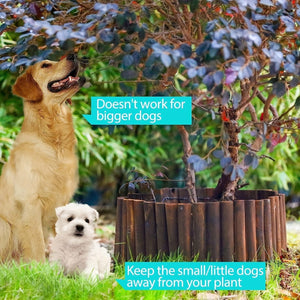 Planet Gates 1 Pack, Garden Fence, Garden Wooden Short Fence, Tree Fence, Burnt Wood Finish Outdoor Landscape Edging Flexible Decorative Border, Spring Garden & Yard Maintenance