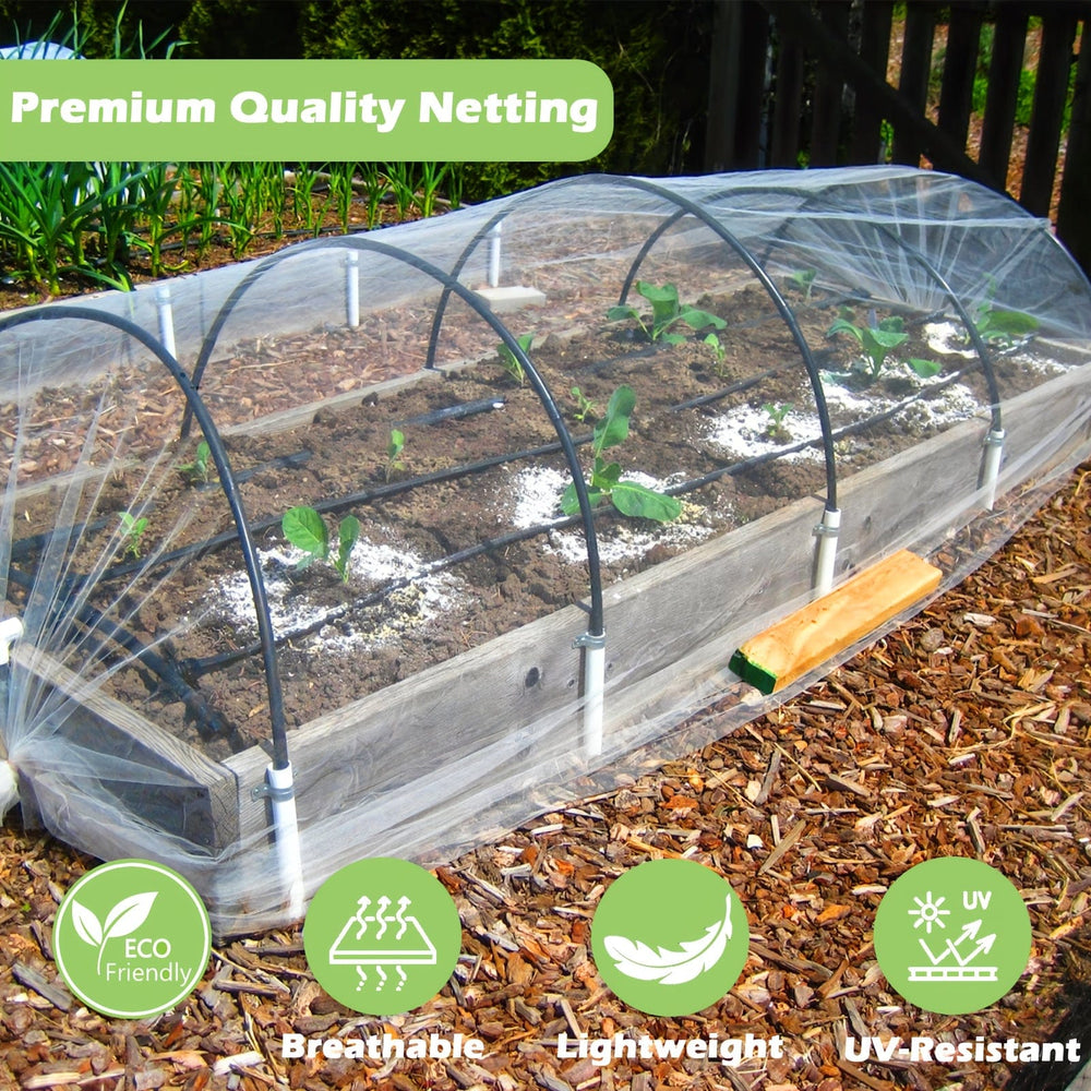 Planet Gates 10x50ft/3x15m 1 Pack, Garden Netting Ultra Fine Mesh Netting For Pest Barrier Bird Netting Mosquito Net Row Cover Raised Bed To Protect Your Patio Vegetables Plants Fruits And Flowers