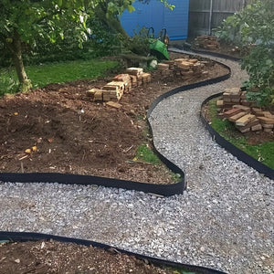 Planet Gates 1 Pack No Dig Landscape Edging, Flower Bed Edging Lawn Edging Garden Edging Border No Dig, Landscaping Border Rubber Edging Wild Flower Garden Border Yard Edging Borders 10.0meter (Send 30 Nails)