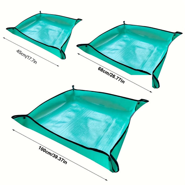 Planet Gates 1 Pack, Potting Mat, Repotting Mat, Replanting Mat, Plant Repotting Mat Waterproof Transplanting Mat Indoor Succulent Potting Mat Portable Gardening Soil Changing And Watering Mat Square And Foldable