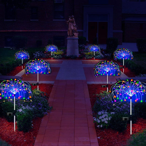 Planet Gates 1 Pack Solar Firework Light Outdoor, Waterproof Solar Garden Flower Lights With 8 Lighting Modes, With For Garden Courtyard Outdoor Lighting Decoration