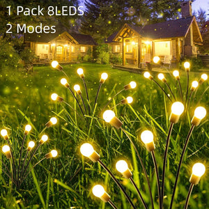 Planet Gates 1 Pack Warm Whtie 1/2pack Solar Firefly Garden Lights, 16LEDS Solar Outdoor Swaying Lights By Wind, Warm White Waterproof Solar Powered Garden Decorative Lights For Yard Patio Pathway Landscape