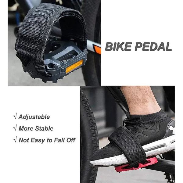 Planet Gates 1 Pair 1 Pair Bicycle Pedal Straps Nylon Toe Clip Foot Strap Belt Adhesive Bicycle Pedals Fixed Gear Road Bike Parts MTB Accessories