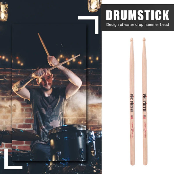 Planet Gates 1 Pair 5A/7A Drumsticks Mallets Jazz Drum Sticks Percussion Consistent Weight and Pitch American Hickory Classic Drum Sticks