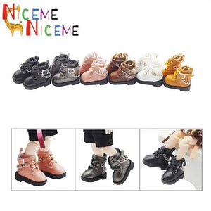 Planet Gates 1 Pair Doll Shoes Lovely Chain Boots New Casual Hand-made Ob11 DOD 1/12 Bjd Doll Shoes Doll Accessories