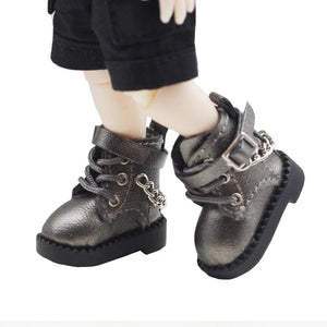 Planet Gates 1 Pair Doll Shoes Lovely Chain Boots New Casual Hand-made Ob11 DOD 1/12 Bjd Doll Shoes Doll Accessories