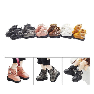 Planet Gates 1 Pair Doll Shoes Lovely Chain Boots New Casual Hand-made Ob11 DOD 1/12 Bjd Doll Shoes Doll Accessories