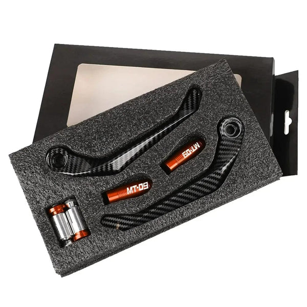 Planet Gates 1 pair Motorcycle Universal Imitation carbon fiber metal Handlebar Guard Brake Clutch Levers Protector For Mt 09 2005-2022 ﻿