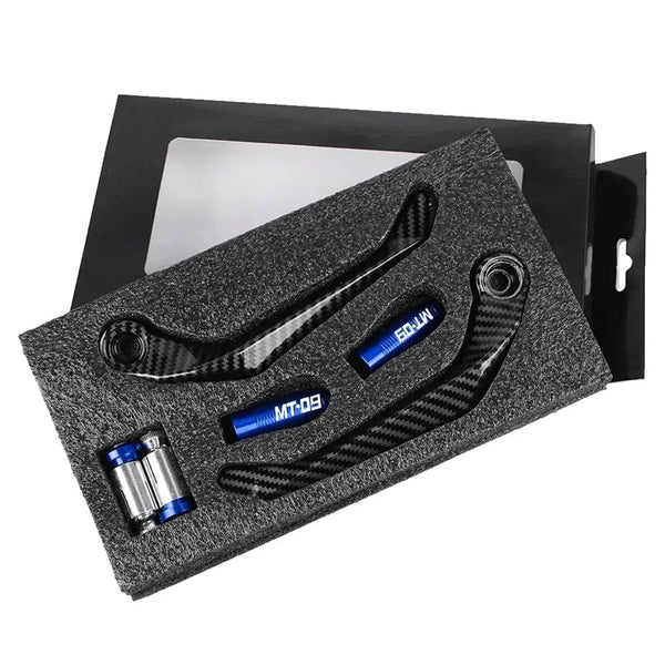 Planet Gates 1 pair Motorcycle Universal Imitation carbon fiber metal Handlebar Guard Brake Clutch Levers Protector For Mt 09 2005-2022 ﻿