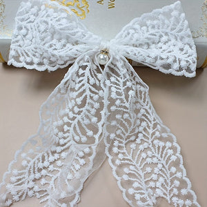 Planet Gates 1 Pair Of Lace Bow Curtain Tieback, Curtain Ties, French Gauze Curtain Ties, Korean Aesthetic Ties, Tie Up Decorations, White Beige Curtain Holdback For Bedroom Living Room Home Decor