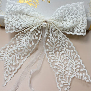 Planet Gates 1 Pair Of Lace Bow Curtain Tieback, Curtain Ties, French Gauze Curtain Ties, Korean Aesthetic Ties, Tie Up Decorations, White Beige Curtain Holdback For Bedroom Living Room Home Decor