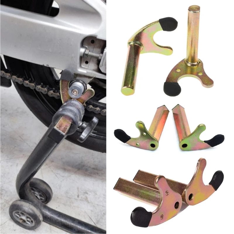 Planet Gates 1 Pair Wheel Support Frame Stand Motorcycle Swing Arm Lift TripodHooks U-style/L-style Hook Fork Swingram Spool Slider