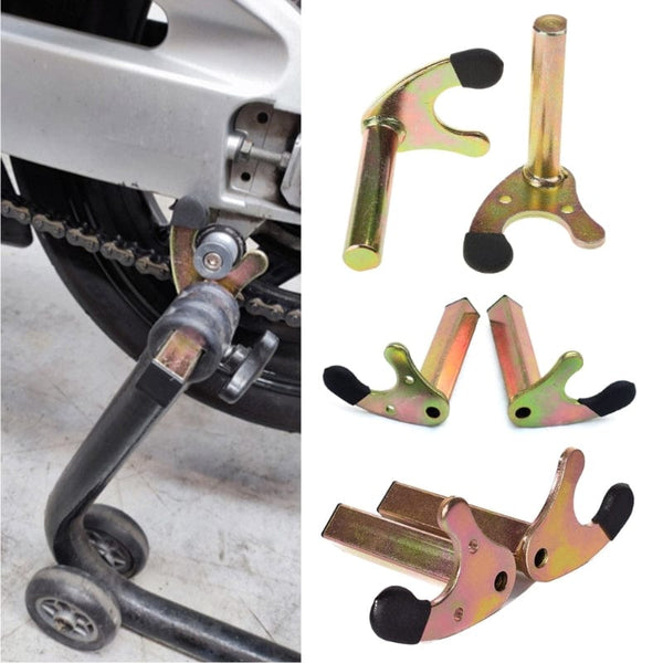 Planet Gates 1 Pair Wheel Support Frame Stand Motorcycle Swing Arm Lift TripodHooks U-style/L-style Hook Fork Swingram Spool Slider
