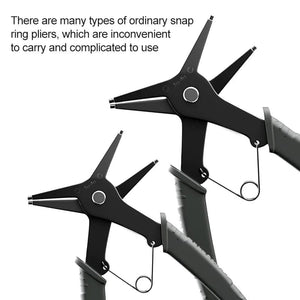 Planet Gates 1 pc 2 in 1 Snap Ring Pliers For Internal External Card Retaining Pincer Multifunctional Professional Hand Tool Hardware Repair Tool
