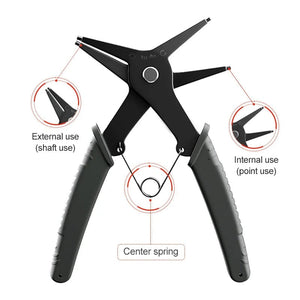 Planet Gates 1 pc 2 in 1 Snap Ring Pliers For Internal External Card Retaining Pincer Multifunctional Professional Hand Tool Hardware Repair Tool