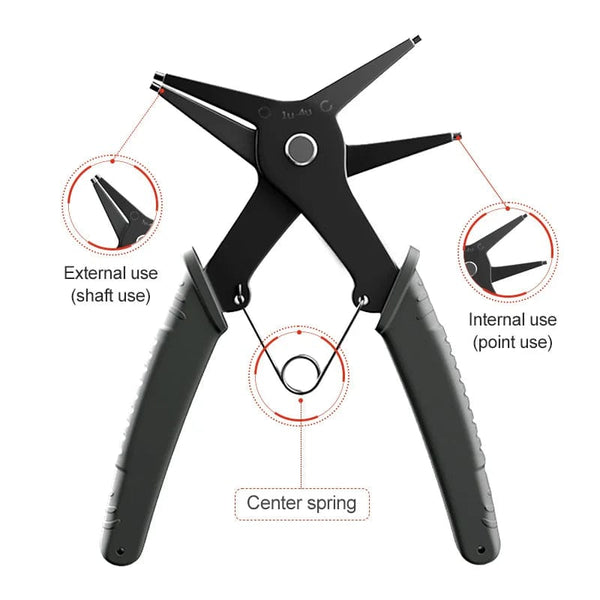Planet Gates 1 pc 2 in 1 Snap Ring Pliers For Internal External Card Retaining Pincer Multifunctional Professional Hand Tool Hardware Repair Tool