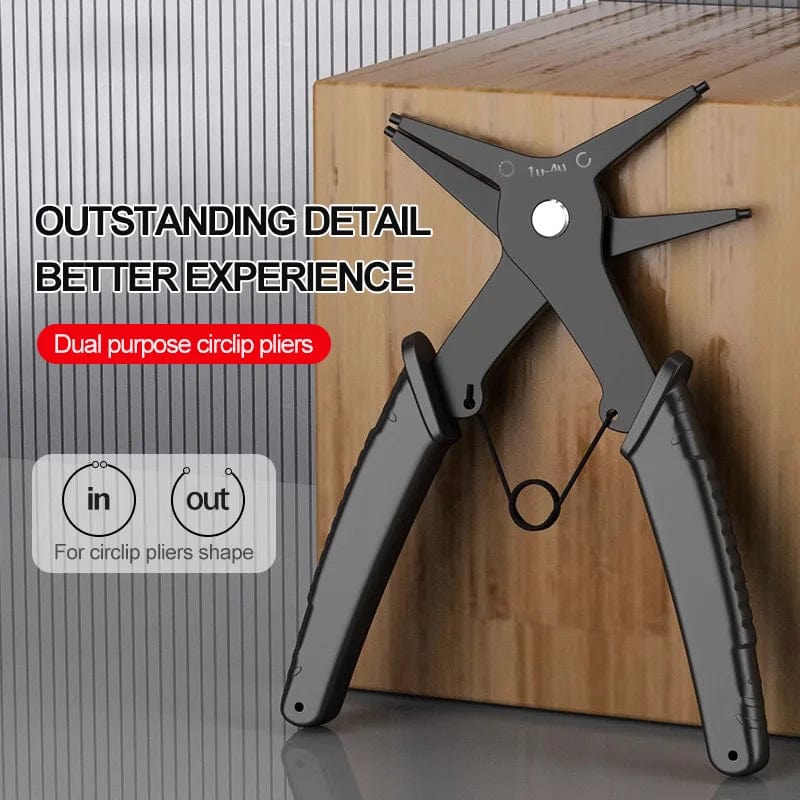 Planet Gates 1 pc 2 in 1 Snap Ring Pliers For Internal External Card Retaining Pincer Multifunctional Professional Hand Tool Hardware Repair Tool