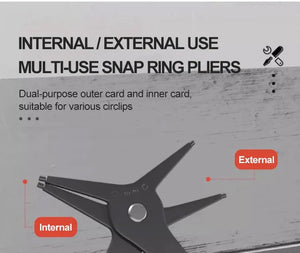 Planet Gates 1 pc 2 in 1 Snap Ring Pliers For Internal External Card Retaining Pincer Multifunctional Professional Hand Tool Hardware Repair Tool