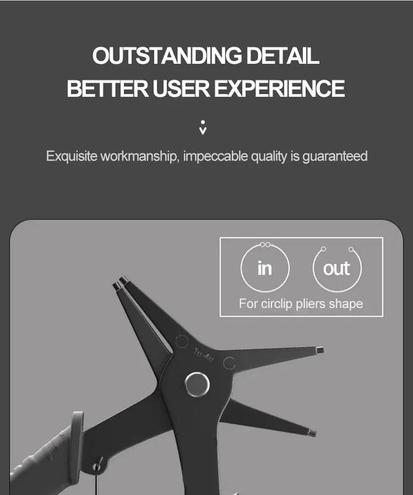 Planet Gates 1 pc 2 in 1 Snap Ring Pliers For Internal External Card Retaining Pincer Multifunctional Professional Hand Tool Hardware Repair Tool