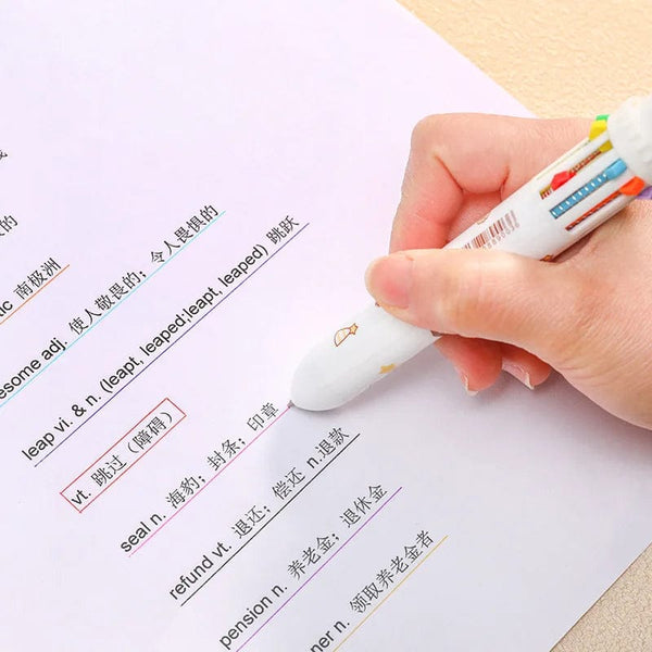 Planet Gates 1 pc Kawaii Bear Cartoon Silicone 10 Colors Chunky Ballpoint Pen School Office Supply Gift Stationery Papelaria Escolar